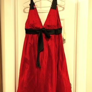NWT- THIS STUNNING RED DRESS will stop traffic- fabric is gorgeous- SUPER STYLE